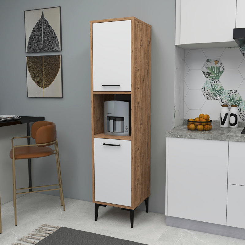 Asker Display Cabinet, Atlantic Pine/White