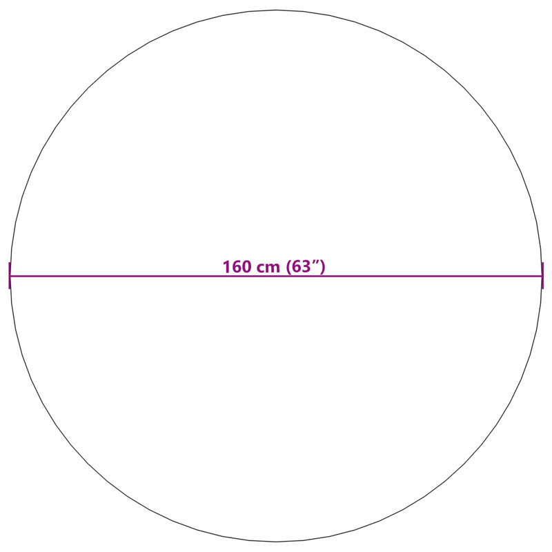 Modern Indoor and Outdoor Rug, Round 160 cm