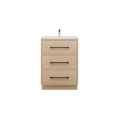 Victoria 23.6'' Single Bathroom Vanity with Acrylic Top