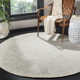 Linsly Geometric Hand Tufted Wool Ivory/Light Blue Area Rug