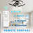 22" Black Modern Flush Mount Low Profile Ceiling Fan with Light and Smart APP Control