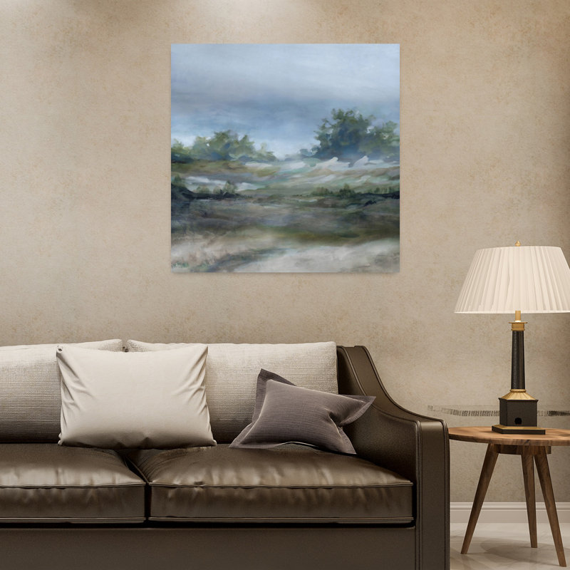 Art contemporain paysage naturel, H 32 po x l 32 po