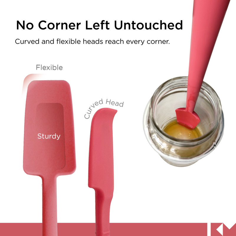 Silicone Jar & Can Spatulas, Red