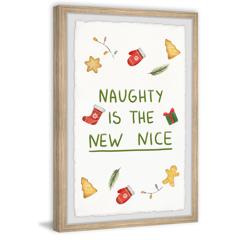 Naughty But Nice - Single Picture Frame Print, 45cm H x 38cm W x 3.81cm D