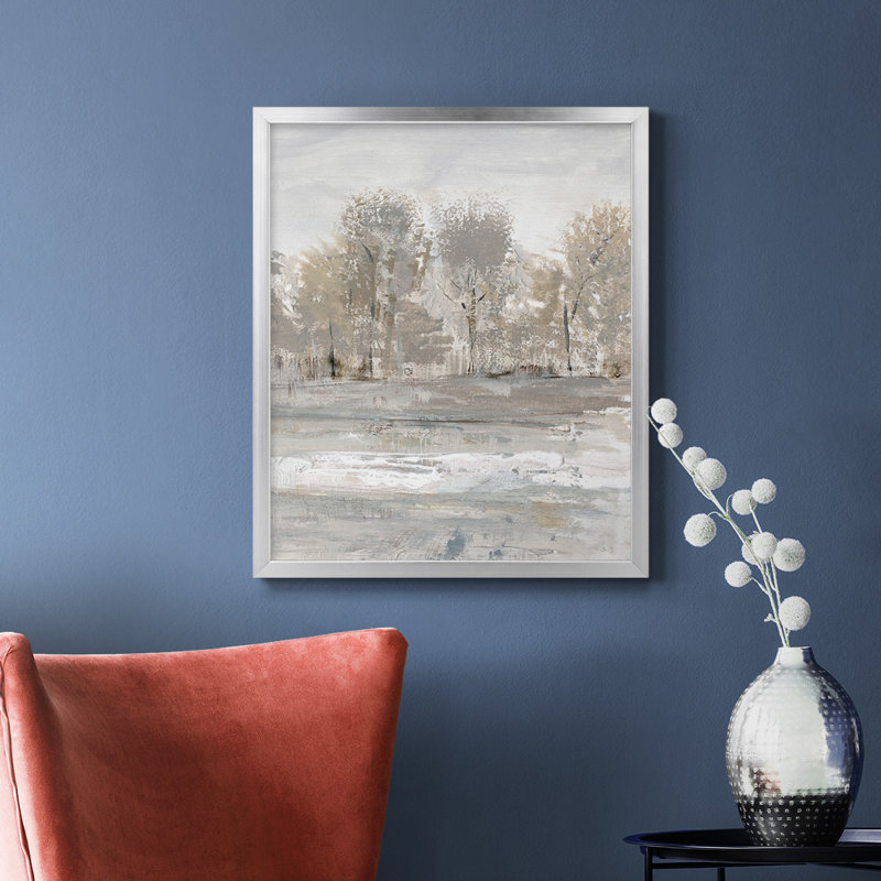 Toile encadrée de qualité supérieure Meadow's Edge I - prête à être accrochée, Argent, H 20 po x l 16 po