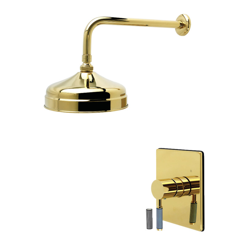 Robinet de douche à pression équilibrée à poignée simple Kingston Brass Verona, Laiton poli