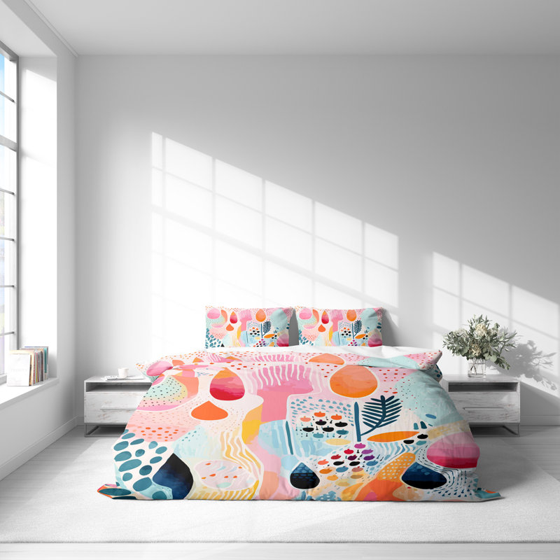 Abstract Duvet Cover, King Duvet Cover + 2 King Shams