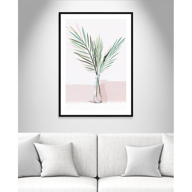 «Sunday Bliss» par Isabelle Z - reproduction d'art, Papier avec cadre en bois noir, H 41,5 po x l 29,5 po x P 0,75 po