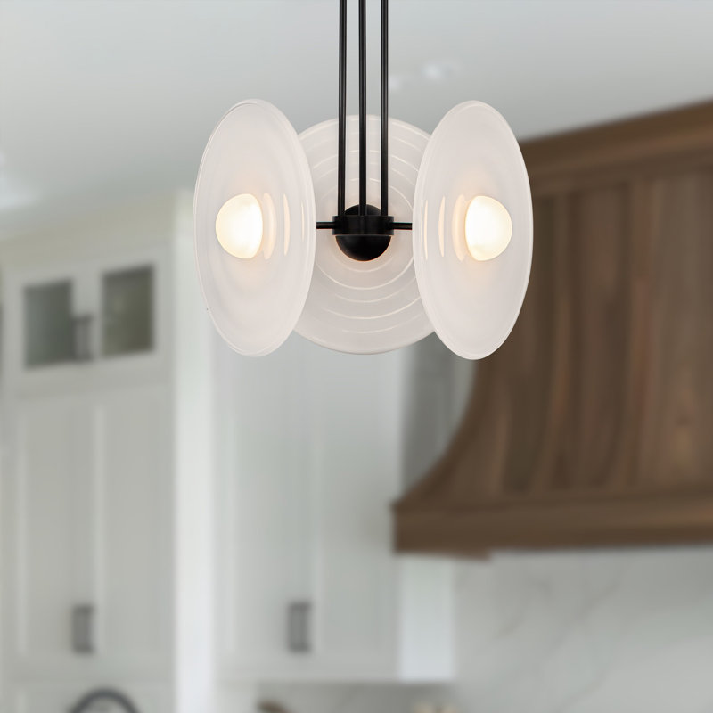 Harbour 3 - Light Pendant, Urban Bronze, Glossy Opal