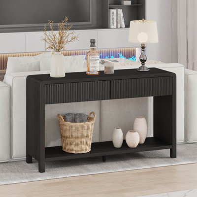Guinna 2-Drawer Wood Console Table