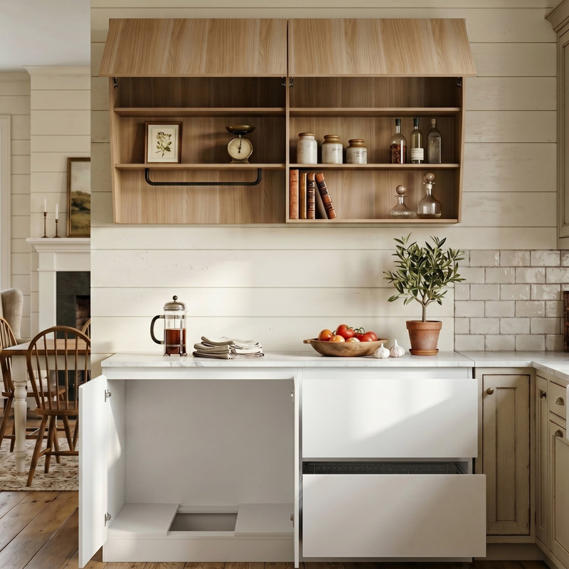 Raymund 66.9"W Kitchen Pantry Cabinet Buffet Table