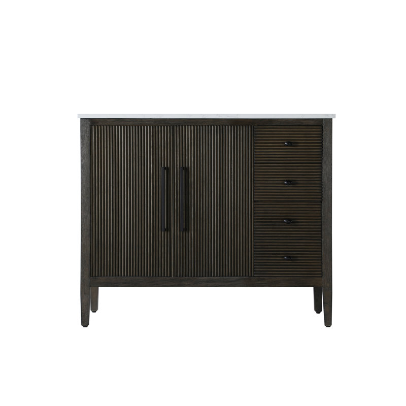 42 inch Single Bathroom Vanity, Chocolate Oak