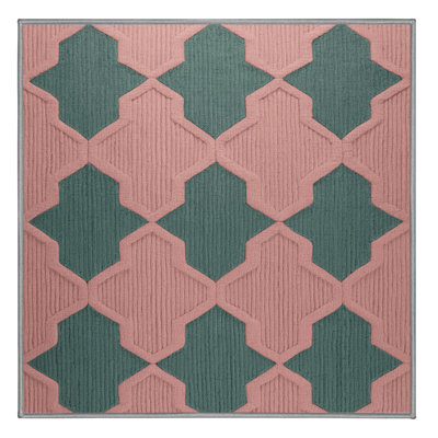 Tapis brun treillis lavable à la machine