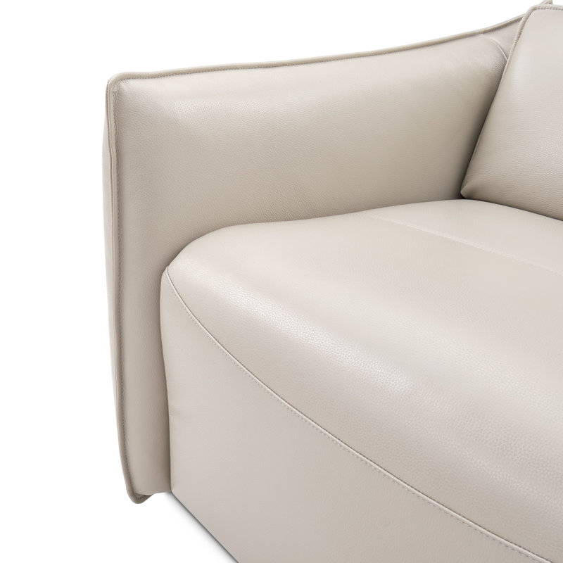 Mia Bella 94.5'' Recessed Arm Reclining Loveseat, Light Gray