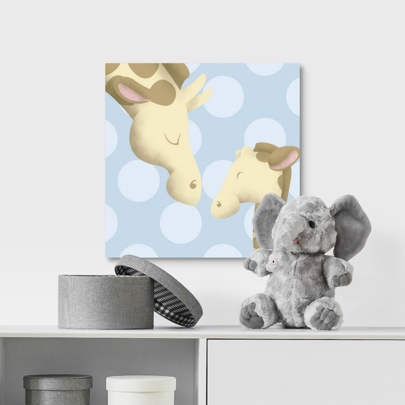 Giraffe maman et baby art Carrickfergus, Toile, H 24 po x l 24 po x P 1,25 po