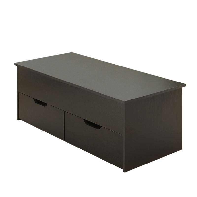 Teremba Lift Top Block Coffee Table with Storage, Black