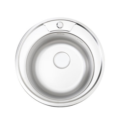 Belfry Kitchen Shawnda 49mm W Single Bowl Stainless Steel Kitchen Sink with 1 Faucet Hole
