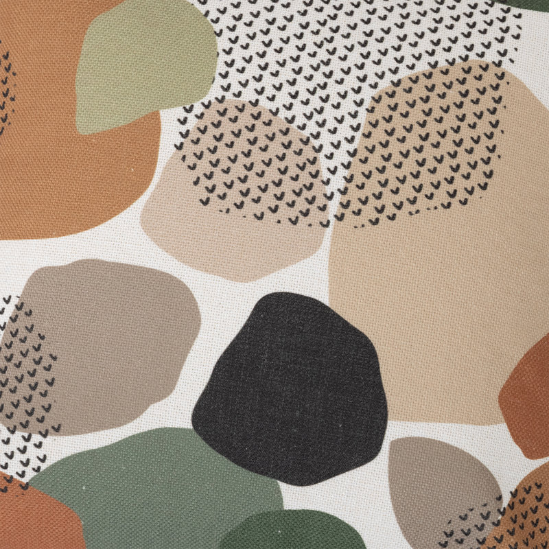 Muted Pebble Print Indoor-Outdoor Cushion, Multicolour