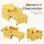 Emma-Leigh 1 Seater Fabric Accent Chairs Bed-307687998