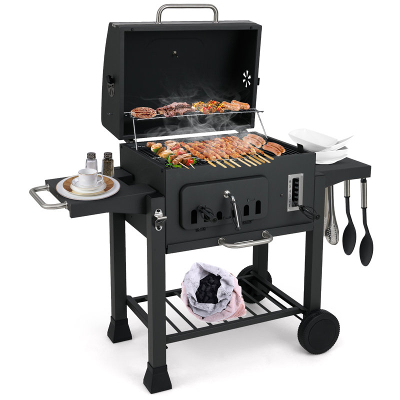 Casart 132cm W Portable Grills Charcoal Grill