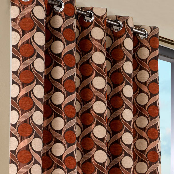 Banta Room Darkening Curtain Pair, 168 W x 183 D cm, Spice