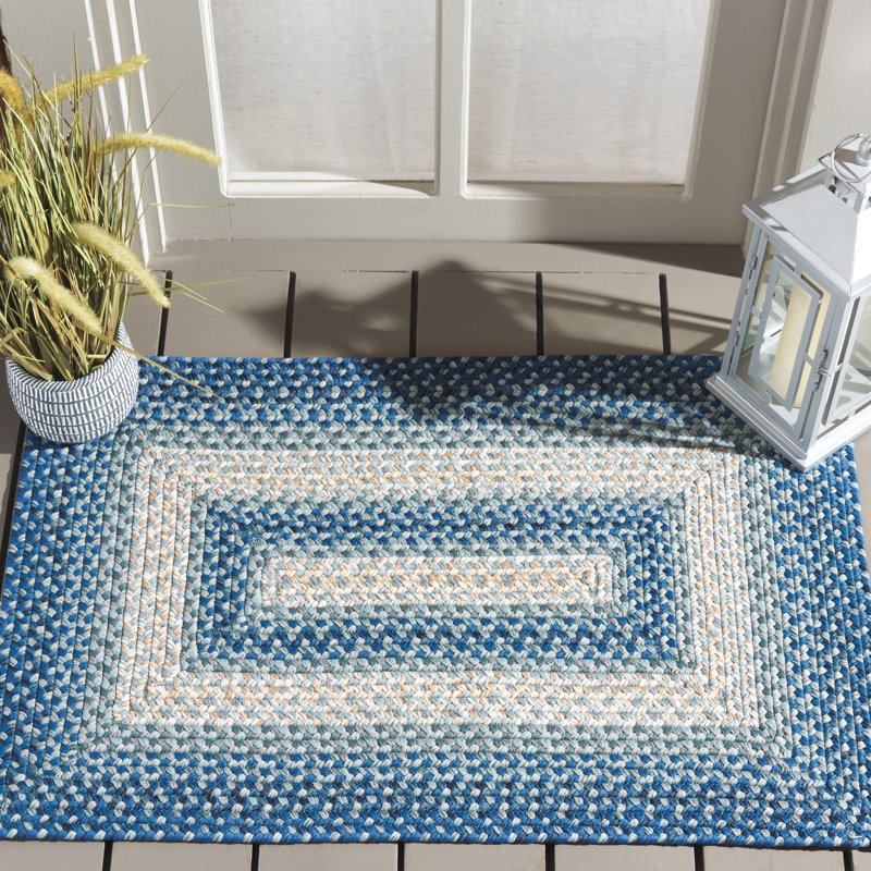 Tapis intérieur / extérieur à rayures Emeryville Performance, Rectangle 2 pi x 3 pi