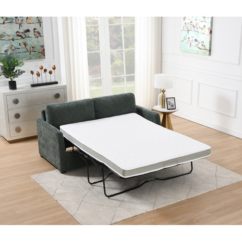 Emma Compact 2 Seater Sofa Bed, Moss