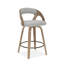 Tabourets de comptoir pivotants courbés et rembourrés - Design moderne Mid-Century-1943445839