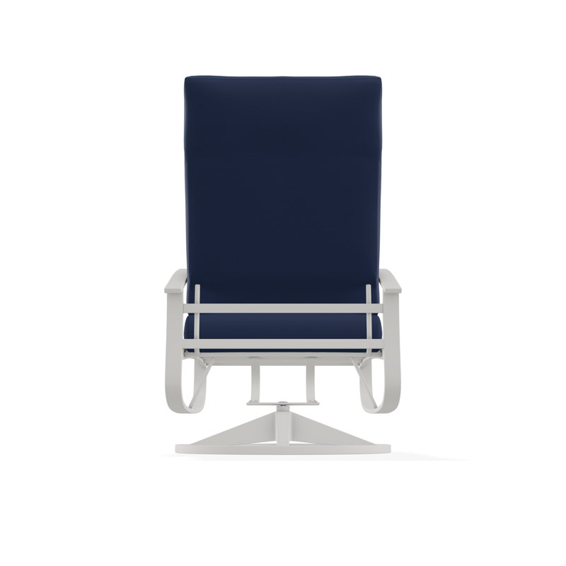 Belle Isle Outdoor Lounge Chair, Canvas Navy Sunbrella® Canvas, Snow