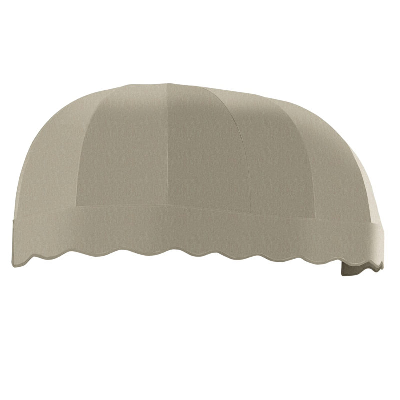Auvent fixe en tissu acrylique Awntech Chicago, Sac en toile de jute, H 33,25 po x l 76,5 po x P 26,25 po