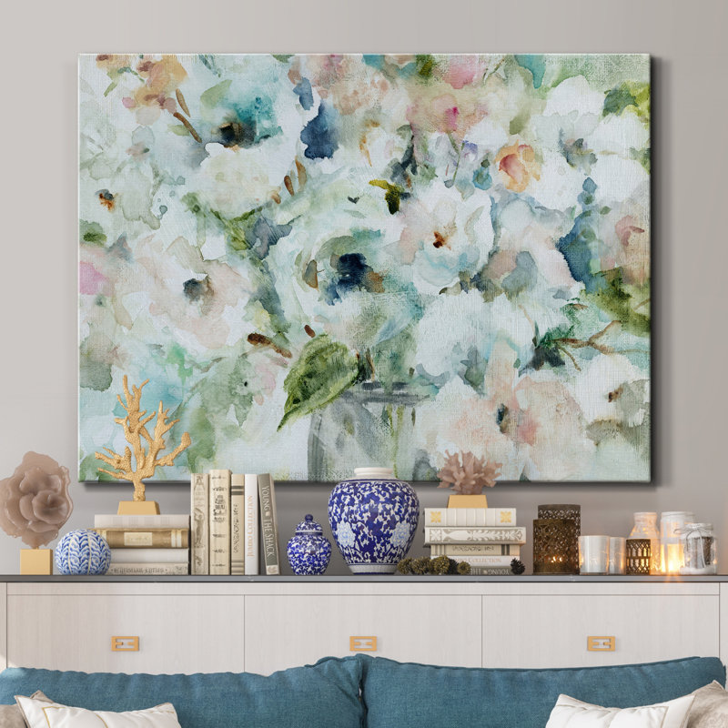 «Blooming Softly» par J Paul, reproduction d'art sur toile tendue, H 48 po x l 36 po x P 1 po