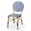 Ensemble de 2 chaises bistro d'extérieur en polyuréthane et aluminium sans accoudoirs