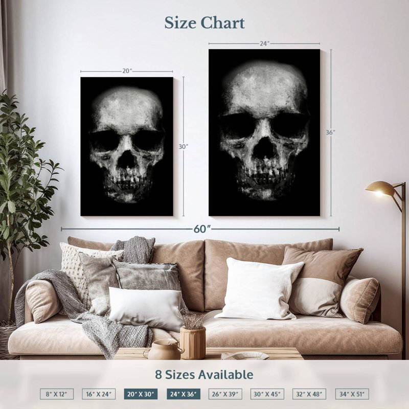 Phantom Skull, 36" H x 24" W
