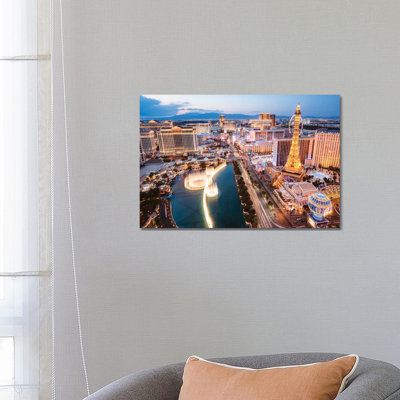 The Fountains Of Bellagio And The Strip, Las Vegas, Nevada, USA by Matteo Colombo - Gallery-Wrapped Canvas Giclée on Canvas