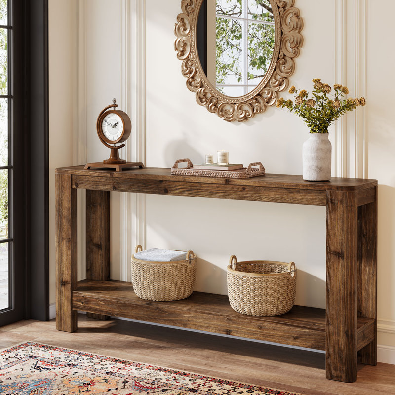 63cm Solid Wood Console Table