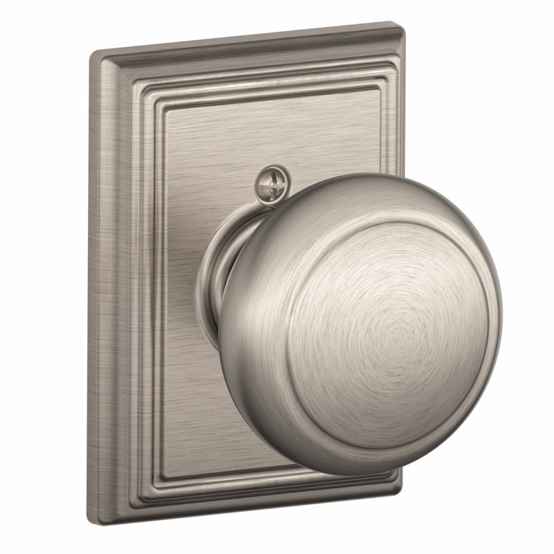 Andover Interior Knob Set, Satin Nickel