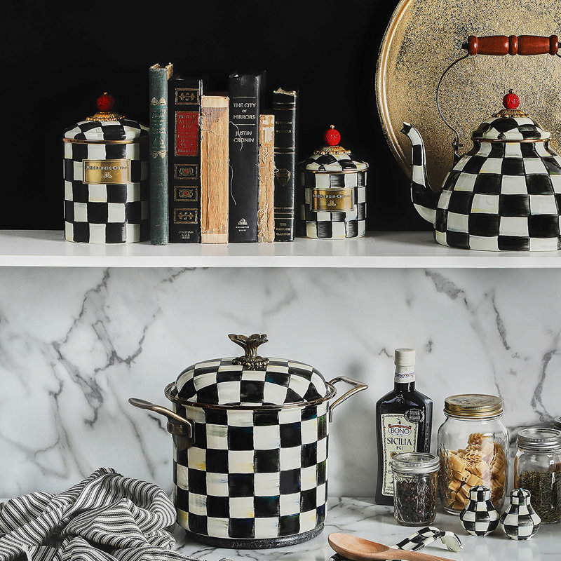 Courtly Check® Canister, 8.5" H x 5" W x 5" D