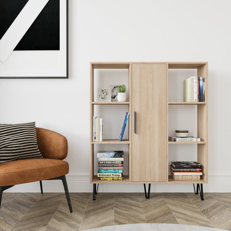 124.5cm H x 119.4cm W Reynaud Bookcase, Oak