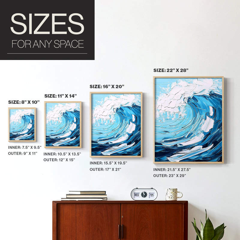 NAUTICAL Series XC, reproduction encadrée - bois massif, Naturel, H 21 po x l 17 po