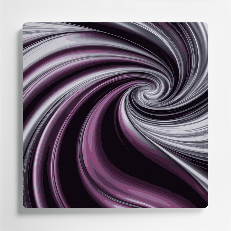 Gradient Abstract 64, art mural en métal mauve, H 12 po x l 12 po