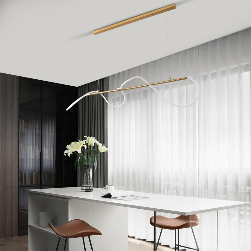 Shirlynn Iron LED Modern Linear Chandelier