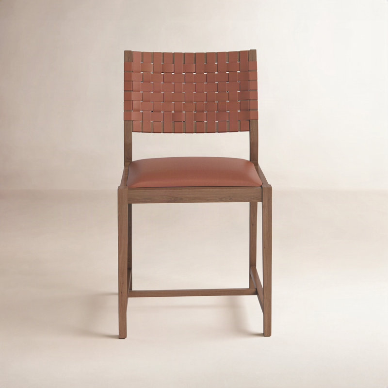 Morrow Solid Wood Side Chair, Brown/Walnut