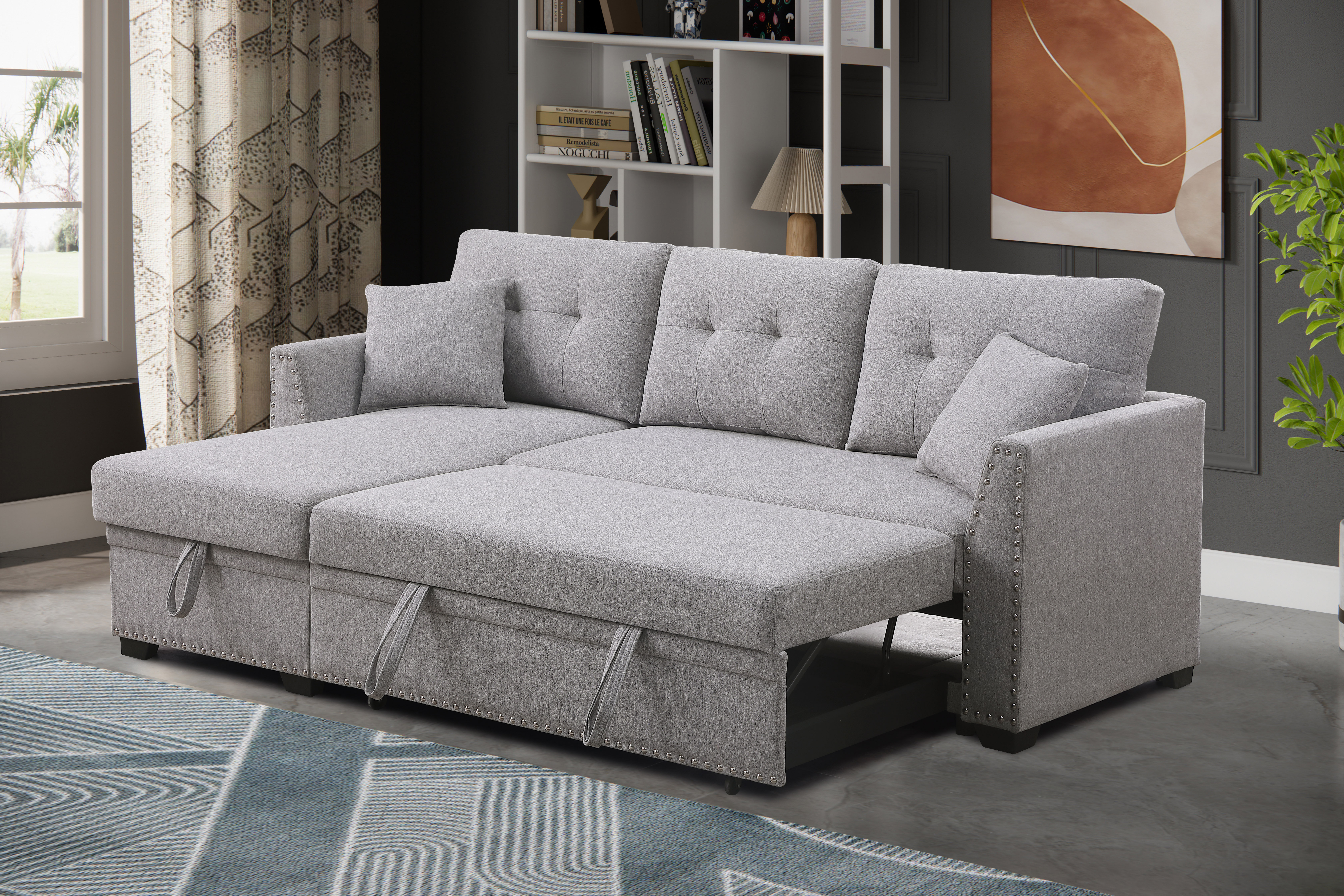Latitude Run® Lucenia 81.5" Square Arm Sofa Bed & Reviews - Wayfair Canada