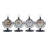 Rustic Analog Stainless Steel Quartz Movement / Crystal Tabletop Clock in Brown/White