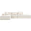 Moderne en beige, doux pour le confort, modulaire élégant, revêtement beige, sans assemblage, ajout élégant