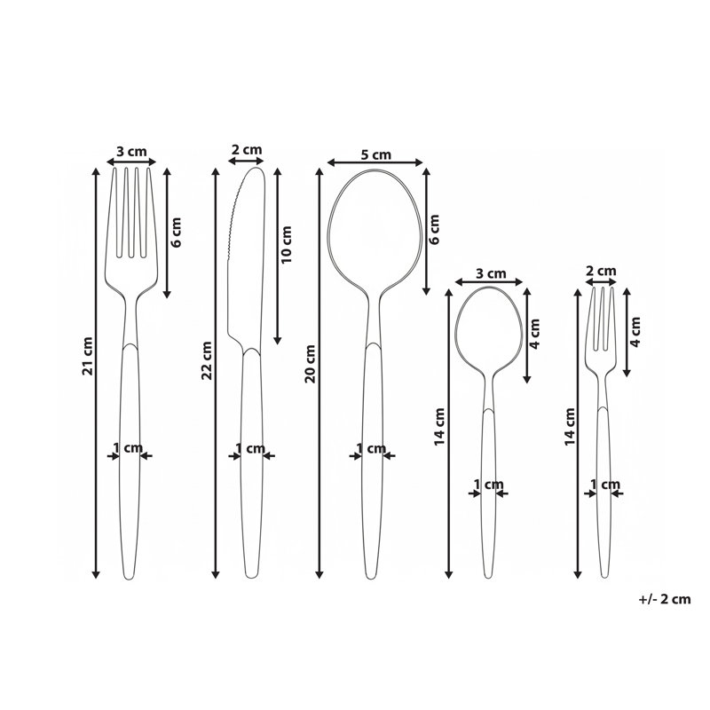 30 Piece Cutlery Set GEMELLI Gold, Gold