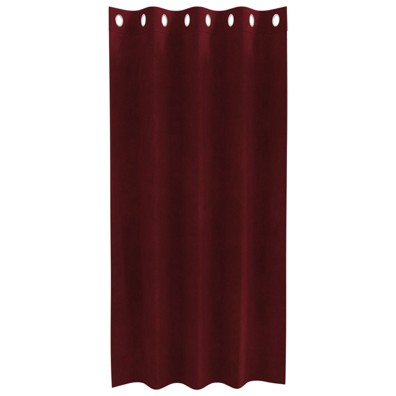 Curtains Polyester Medium Decorative Inlays, 140cm Width x 175cm Drop, Burgundy