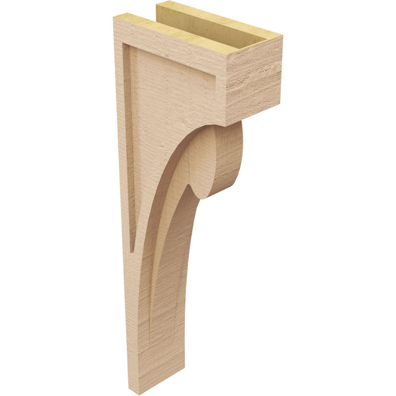 Bois de cèdre brut Viola TimberThane Corbel, apprêté brun clair, H 24 po x l 4 po x P 8 po