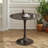 24" Tulip Round Pedestal Dining Table With Metal Base,Black-843285506-852858337