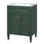 Meuble-lavabo 24 po avec 2 portes et tiroir escamotable, armoire de rangement de salle de bain avec lavabo, portes à fermeture en douceur avec organisateurs-336331471